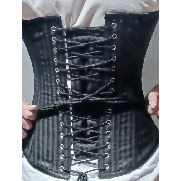 Striped Corset with Privacy Panel - Picture 2 of 2